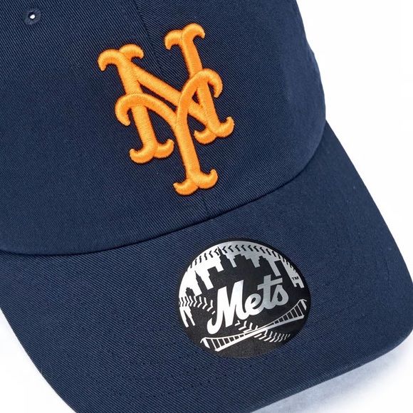MLB New York Mets Navy Cap with Orange Logo - Picture 4 of 6
